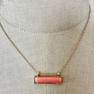 Genโ3 Jewels gold rose colored bar necklace